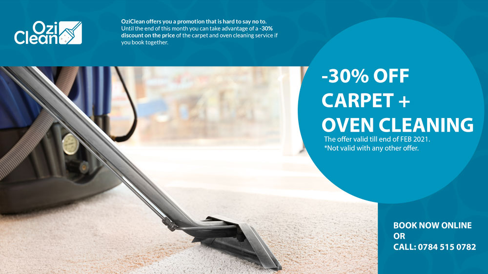 Carpet + Oven Cleaning -30% OFF